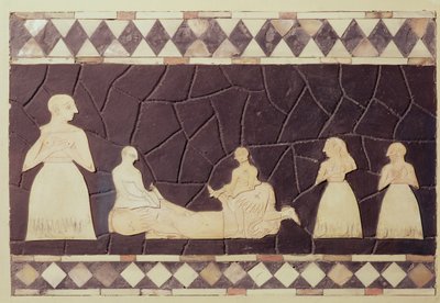 Scène sacrificielle (mosaïque) - Mesopotamian